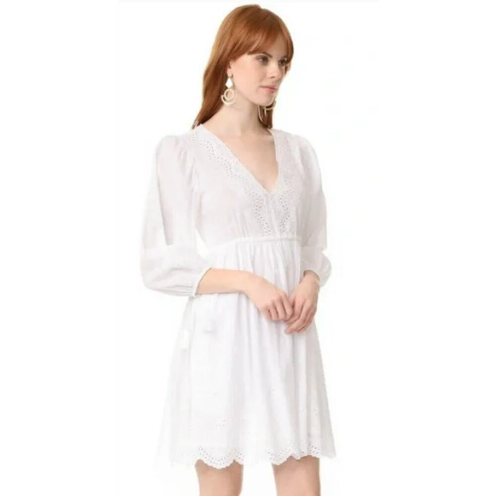 Ulla Johnson $395 Eyelet Ivory Summer White Colored Cotton Lace Clarice Size XS